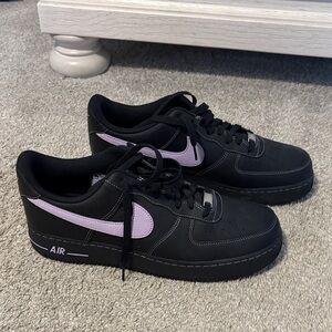 Nike Air Force 1 NWOT Black and Purple Sneakers